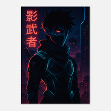 KAGE ZERO Anime Poster „Shadow Protocol“ – düsteres Cyber-Ninja Wandbild als Premium-Kunstdruck