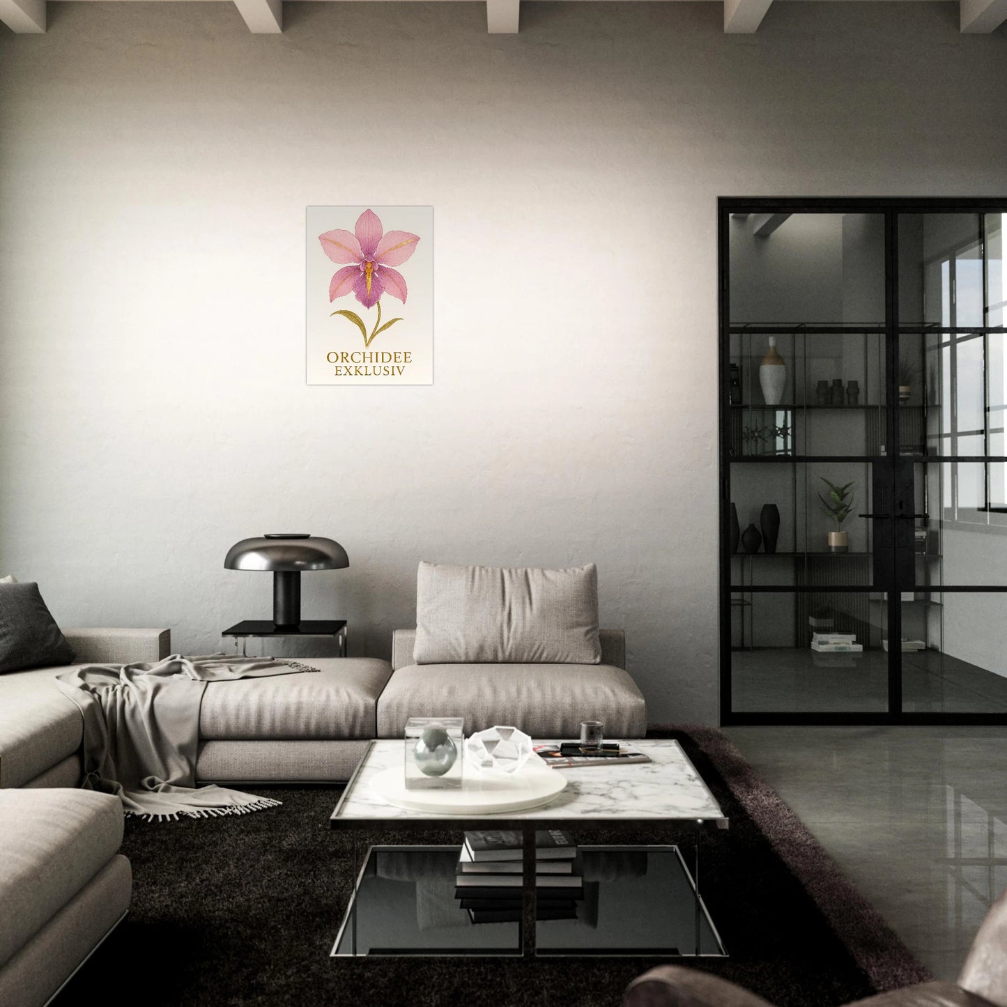 Poster „Orchid Grace“ in A4, A3, A2 und A1 – Premium-Wandkunst mit eleganter Orchideenblüte.