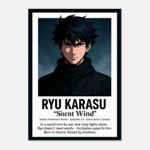 Anime Poster „RYU KARASU – Blade of the Silent Wind“ | Samurai Artwork | Hochwertiger Kunstdruck von DEFA, erhältlich in A1–A4