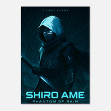 Anime Poster „SHIRO AME – Phantom of Rain“ | Samurai Artwork | Hochwertiger Kunstdruck von DEFA in Größen A1–A4