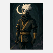 Tsuki Kage Anime Poster – Crescent of Silence, mystische japanisch inspirierte Wandkunst, exklusiver Kunstdruck