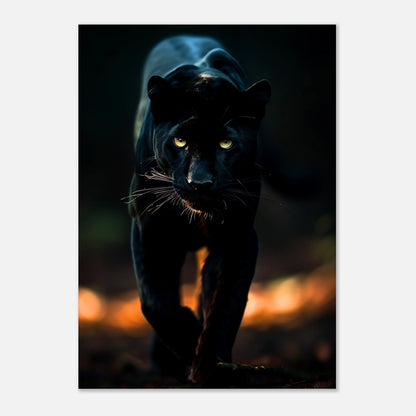 Luxury detail view of black panther artwork – unframed wildlife print for modern spaces by DEFA