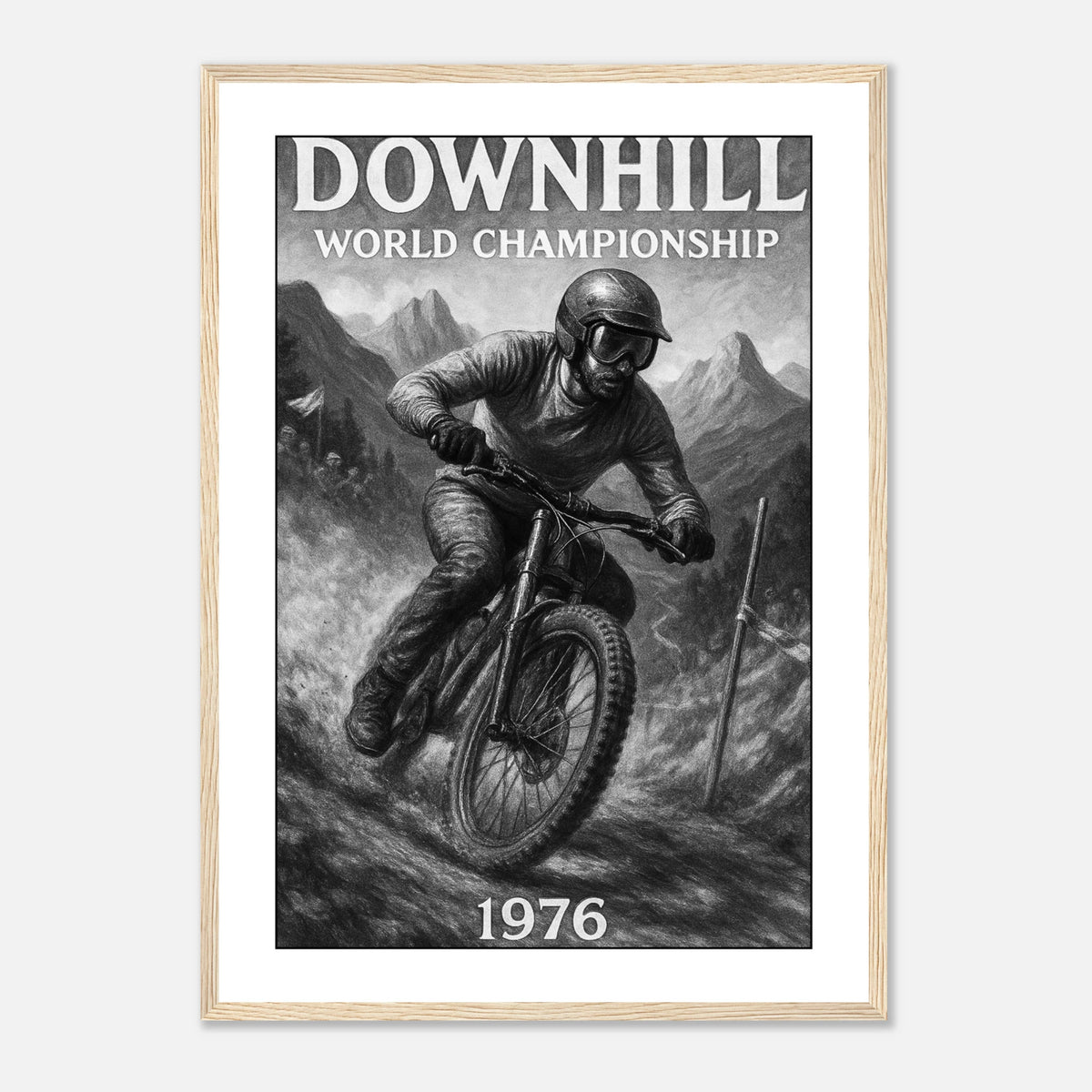 mountainbike poster Ride the Edge – Downhill '76 store only The background features a Color:Clear-OB-D Focus Aventura 2 Womens