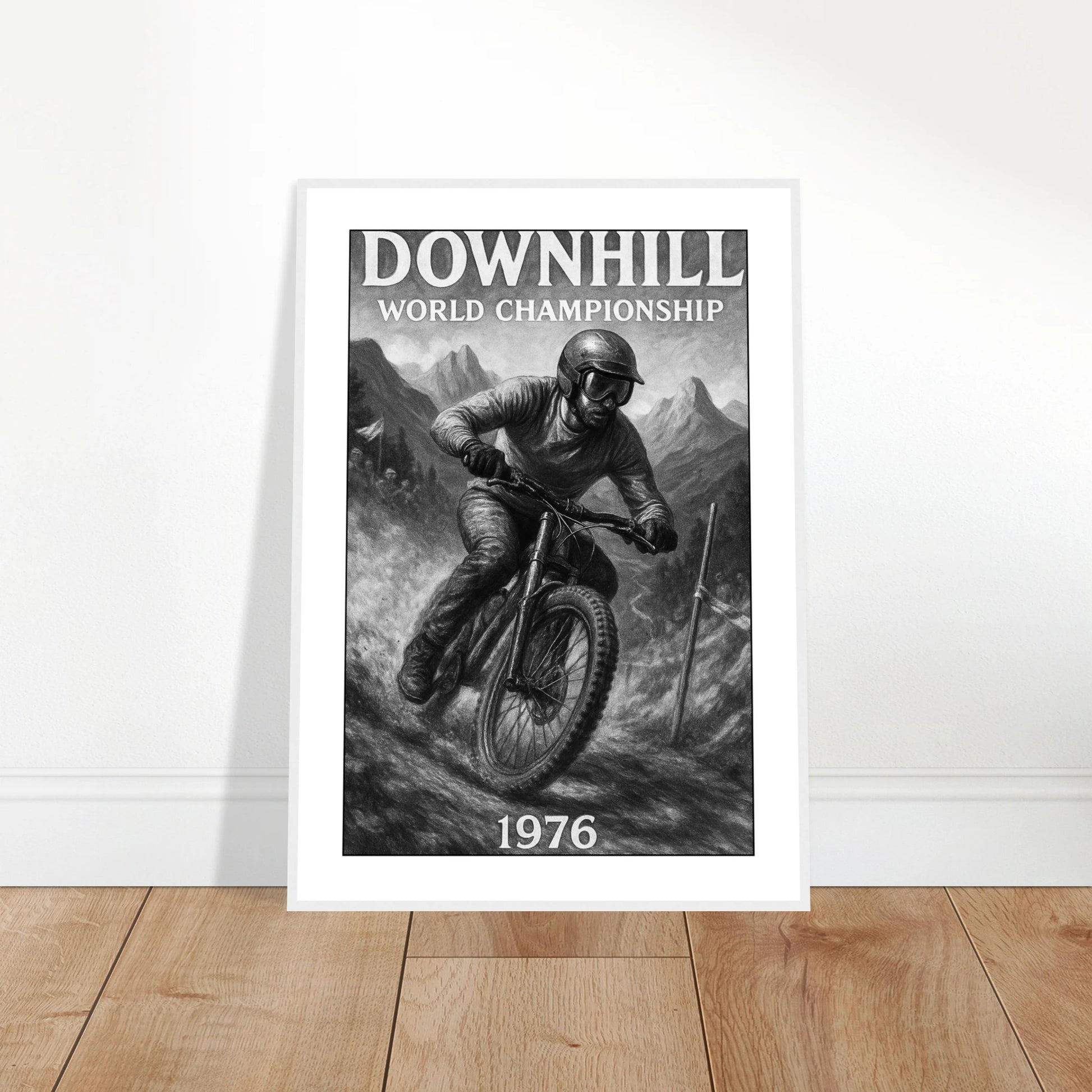 mountainbike deko Ride the Edge – Downhill '76 Poster
