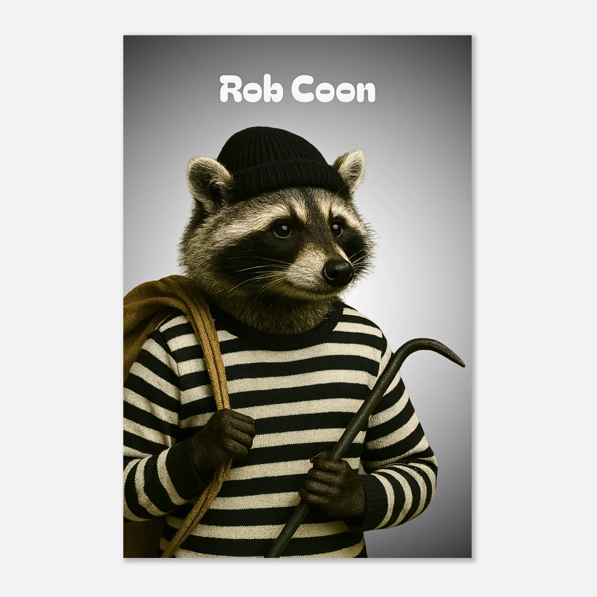 Raccoon Wall Art – Rob Coon Funny Animal Poster, Cute Decor | DEFA – DEFA.