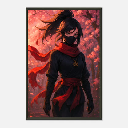 Anime-Poster „AKARI – Blossom in the Shadows“ – dunkle Schönheit & stille Kraft vereint in einem epischen Design | DEFA Designs