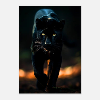 Close-up of black panther wall art poster – fierce animal print with premium matte finish by DEFA