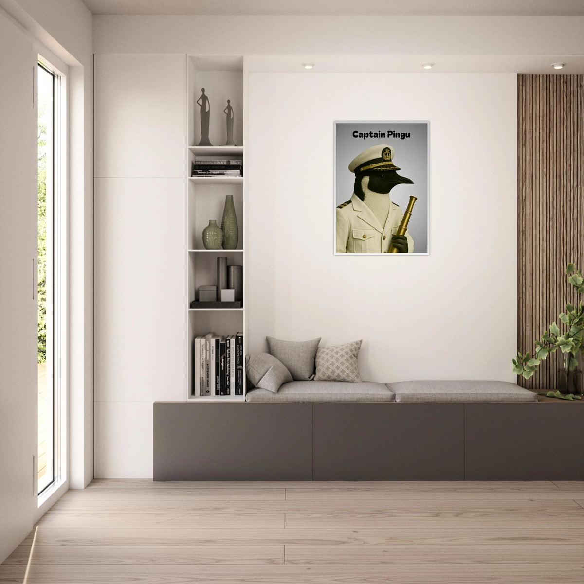 Cold Command Captain Pingu Poster – Ice-Cold Command | Elegantes Pinguin Wandbild im ...