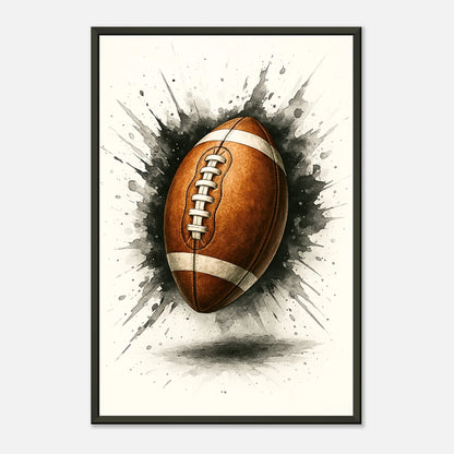 Sportliches Wandbild „Chase the End Zone“ – Modernes Football-Poster mit realistischer Textur und explosivem Design | DEFA Designs