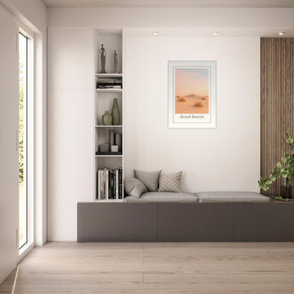 Desert Breeze Poster Wüstenlandschaft – Sanddünen als stilvolle Wanddekoration im modernen Wohnzimmer
