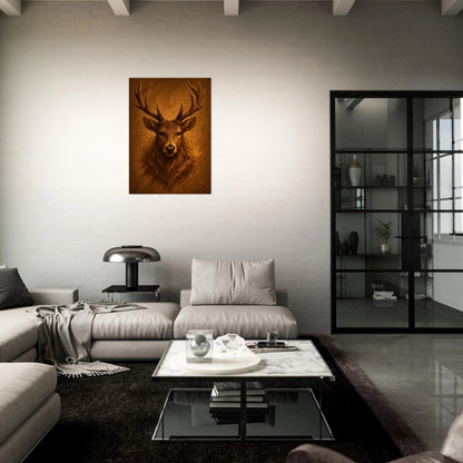 Majestic deer art poster in stylish interior – natural animal wall design for sophisticated homes by DEFA