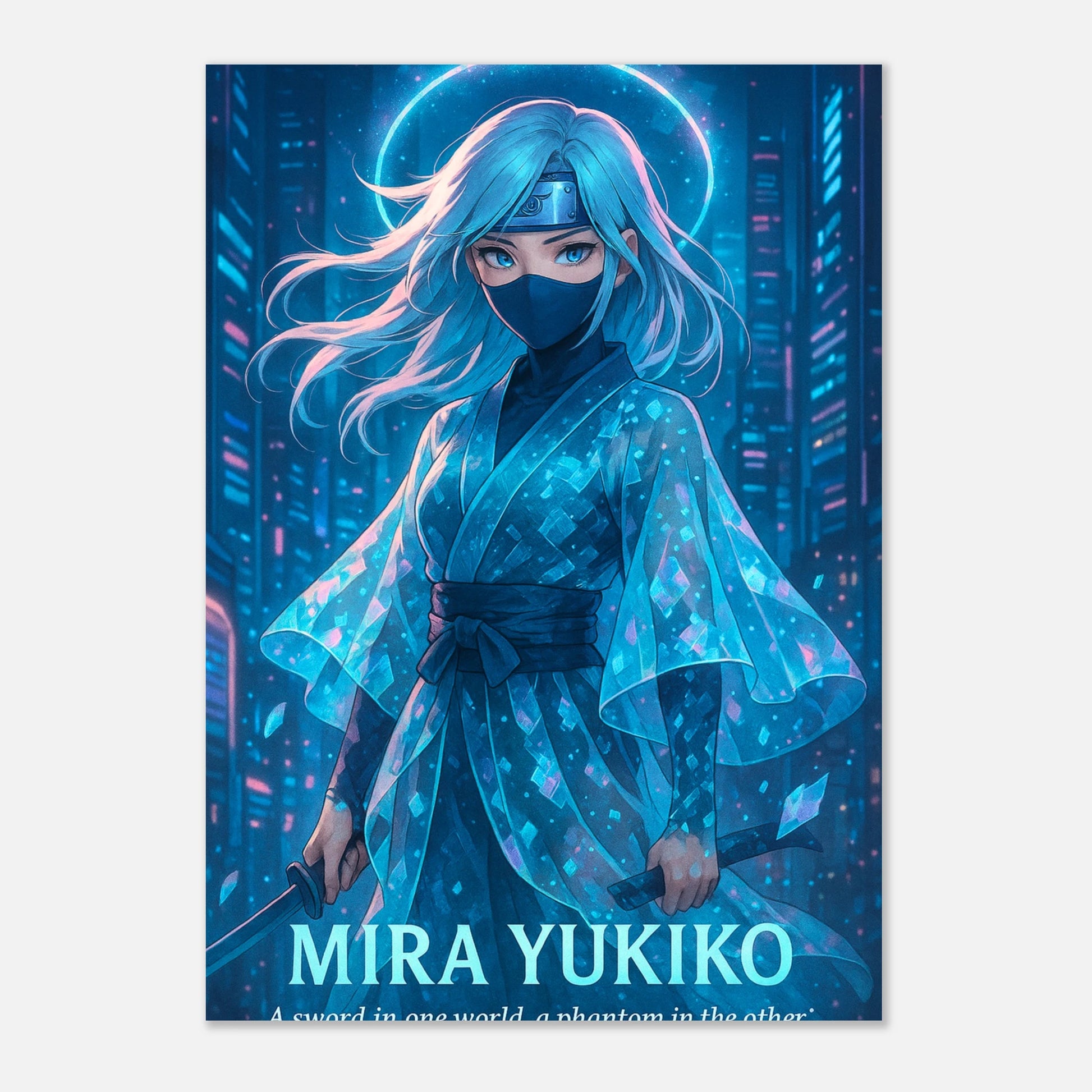 Anime Poster Wanddeko – MIRA YUKIKO Blade of the Hidden Light im Wohnzimmer als stilvolles Kunstwerk