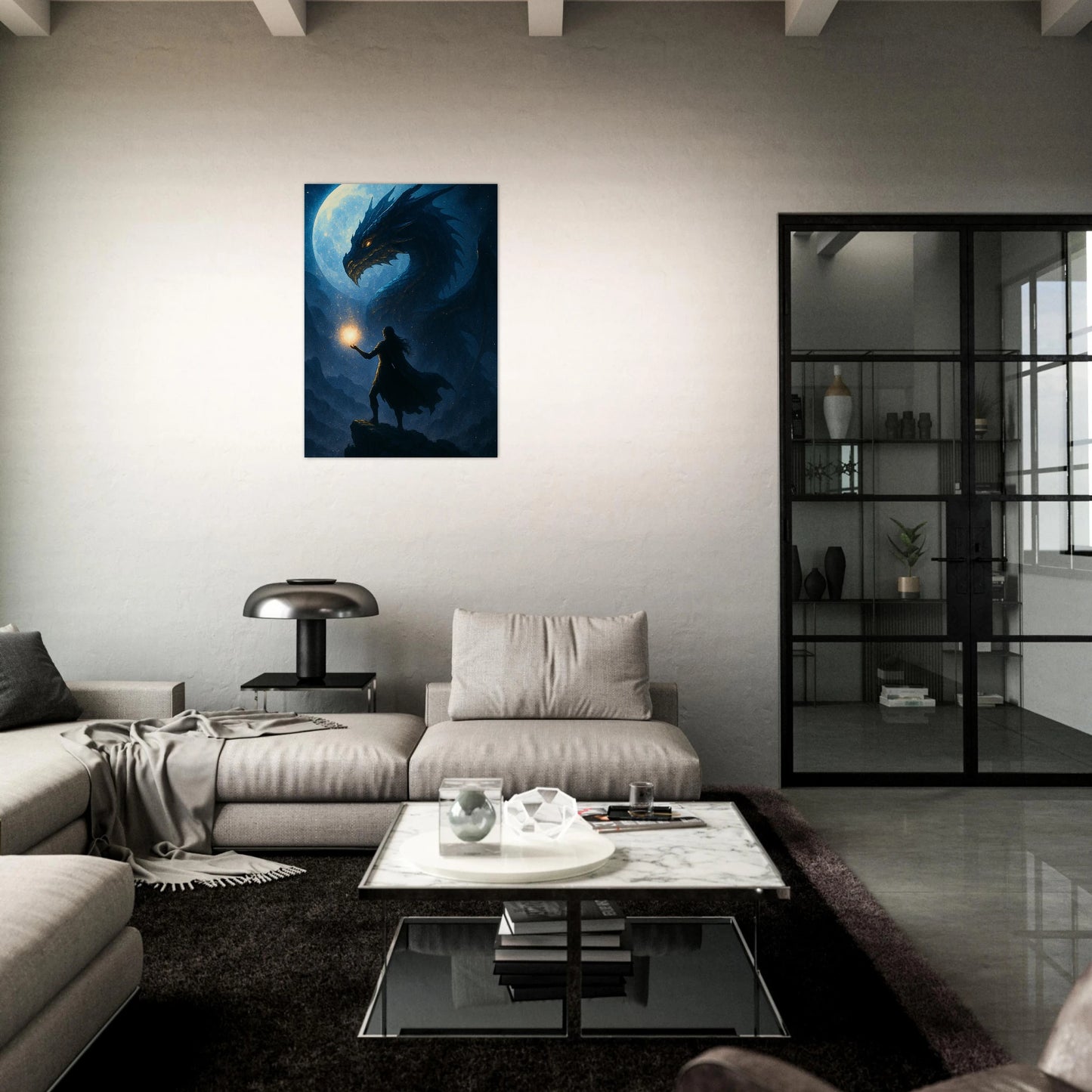 Rise of the Nightfire Poster – episches Fantasy Wandbild als moderne Wohnraumdekoration