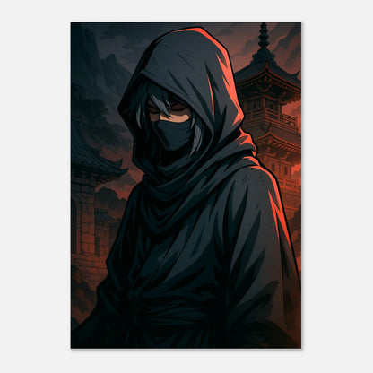 Anime Poster Shin Kure – The Last Oath, hochwertiger Kunstdruck in Schwarz-Rot, moderne Wanddeko