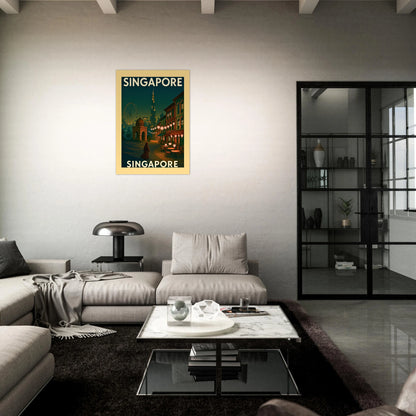 Singapore Vintage Poster – Kunstdruck als Wanddeko im Retro-Stil für Zuhause oder Büro
