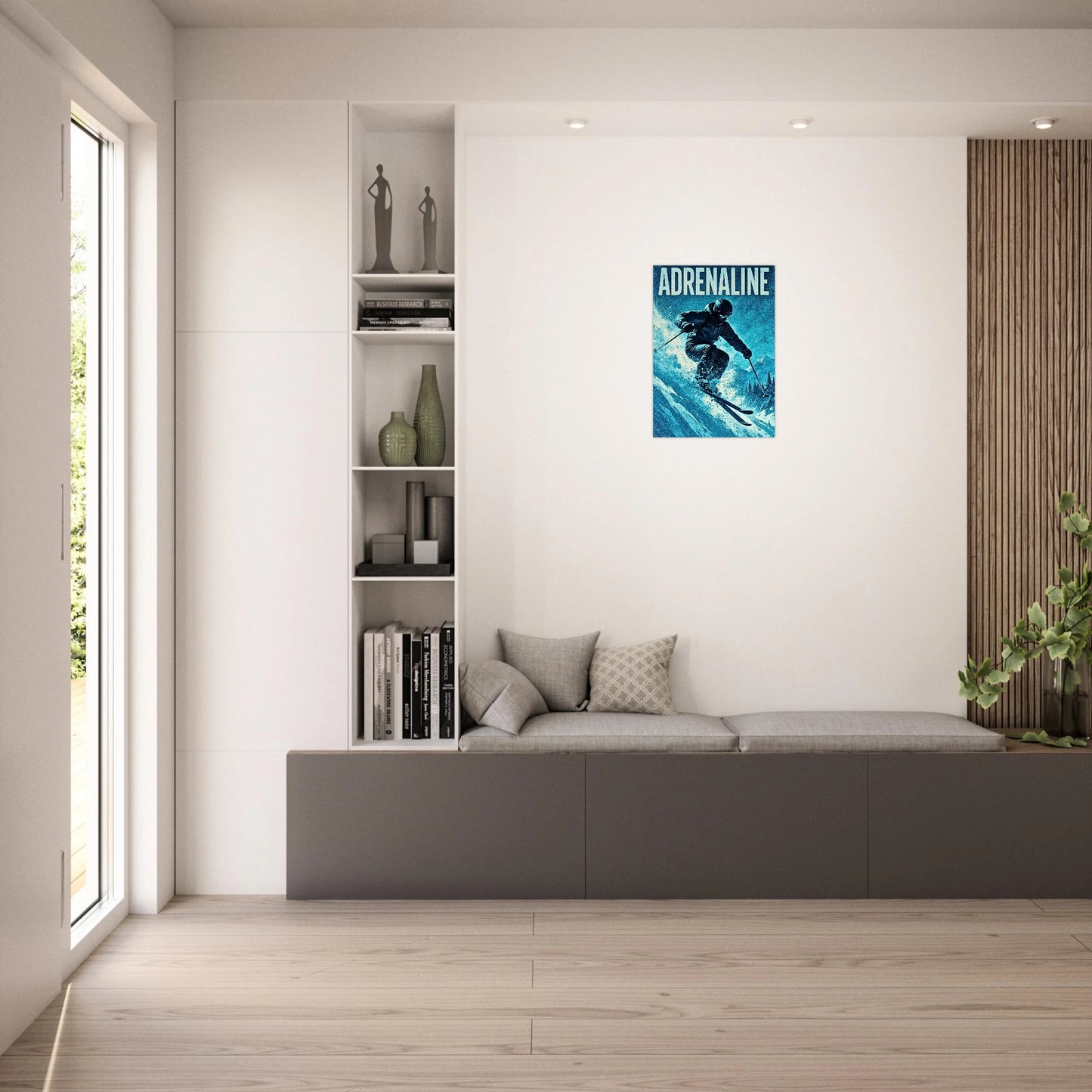 Ski Wall Art Poster – Adrenaline Rush Winter Sports Print for Home and Office Decor