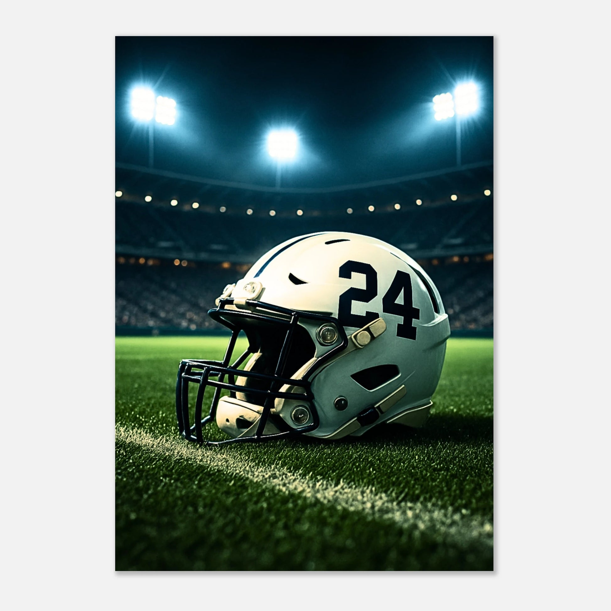 Under the Lights Football Poster – Modern American Football Wall Decor Print
