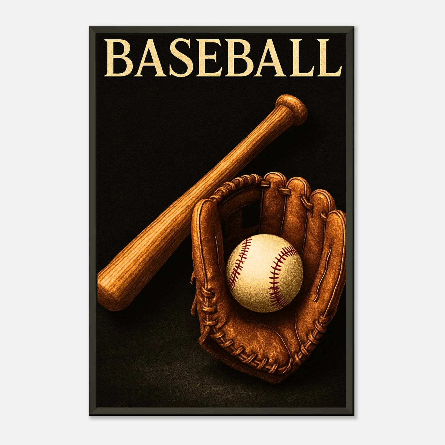 Vintage-Baseball-Wandbild „Timeless Tradition“ – klassische Sportkunst für Fans und Sammler | DEFA Designs
