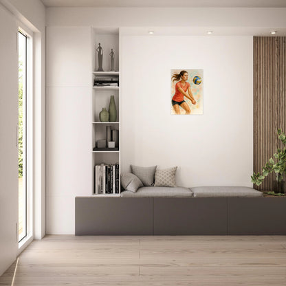 Volleyball Poster Power & Grace – Sports Wall Art Print for Living Room Decoration