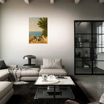 Where Lemons Grow poster – Mediterranean wall decor in stylish living room setting