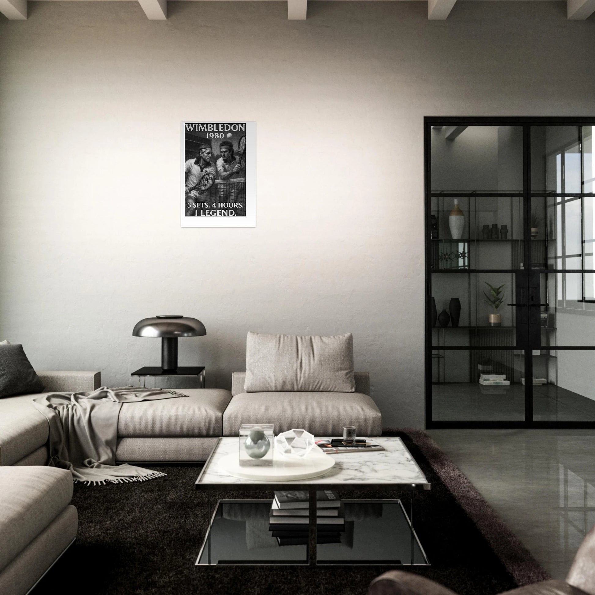 Wimbledon 1980 Tennis Poster – Vintage Sports Wall Art Print for Modern Home and Office